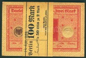 Német Birodalom/Weimari Köztársaság 1920. 2M(50x)egymásutáni sorszámokkal, eredeti bankszalaggal átkötve! T:I