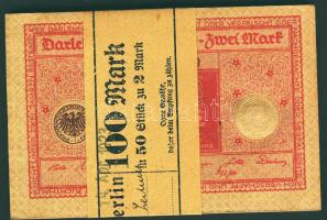 Német Birodalom/Weimari Köztársaság 1920. 2M(50x)egymásutáni sorszámokkal, eredeti bankszalaggal átkötve! T:I