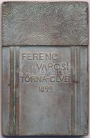 Berán Lajos (1882-1943) 1905. Ferencvárosi Torna-Club ezüstözött Br plakett (60x39mm) T:2- HP 1349.