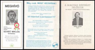 1989-1990 13 db rendszerváltás utáni választási nyomtatványok