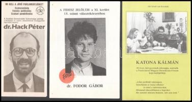 1989-1990 13 db rendszerváltás utáni választási nyomtatványok