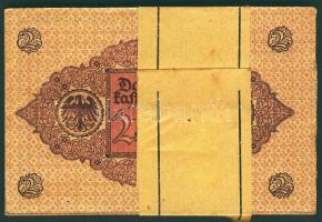 Német Birodalom/Weimari Köztársaság 1920. 2M(50x)egymásutáni sorszámokkal, eredeti bankszalaggal átk...