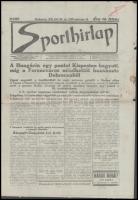 1933 Sporthírlap XX. évfolyamának 32. száma