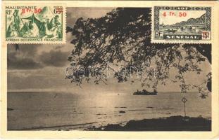 Conakry, Vue sur la rade / general view, ship, TCV card (EK)