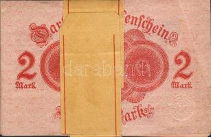 Német Birodalom/Császárság 1914. 2M(50x) 1db kivételével egymásutáni sorszámokkal, eredeti bankszala...