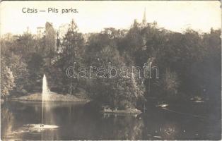 1931 Cesis, Pils parks / castle park. photo