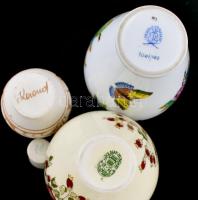Herendi Viktória mintás porcelán váza + Zsolnay virágmintás porcelán váza + Korondi kerámia váza + H...