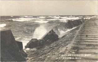 1931 Liepaja, Liepoja, Libau; Die Mole / coast. Fotogr. Bokums photo