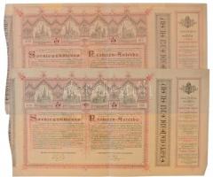 Budapest 1886. "Egyházi Műemlék Alap" sorsjegykölcsön 5Ft-ról a lipótvárosi bazilika felép...