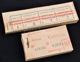 cca 1970 Kisfröccs, nagyfröccs tömbök, sorszámozottak, 100 db-osak