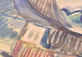 Kmetty János (1889-1975): Szentendrei részlet. Akvarell, papír, jelezve jobbra lent (Kmetty), lap kö...