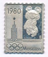 1980. Moszkvai Olimpia Ag bélyegérem (21x27mm/0.835/3,40g) T:1 (eredetileg PP) fo.