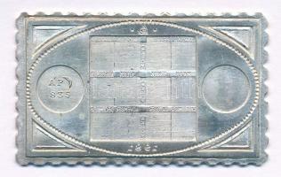 1981. Naptár Ag bélyegérem (37x22mm/0.835/4,75g) T:PP