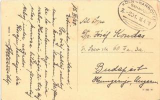 1928 Castrop-Rauxel, Ev. Krankenhaus / Lutheran hospital "KÖLN - HANNOVER BAHNPOST Z.-201."...