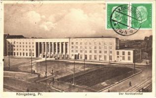 1930 Kaliningrad, Königsberg; Der Nordbahnhof / railway station. TCV card (crease)