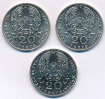 Kazahsztán 1997-1999. 20T Cu-Ni (3xklf) "Muchtar Auesov, 
Összhang és megemlékezés éve, Kanysh...