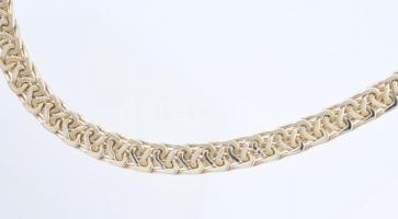 Ezüst(Ag) fonott nyaklánc, jelzett, h: 45 cm, nettó: 11,8 g