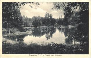 1931 Olsztyn, Allenstein; Alletal am Stauwerk / Lyna river valley at the dam