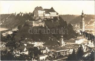 1912 Burghausen, Salzach / general view, church, castle, river, photo (gluemark)