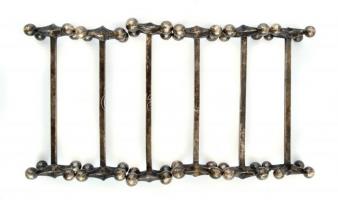 6 db alpakka késbak, Bachmann A.S. jelzéssel, h: 10 cm