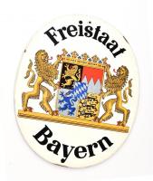 "Freistaat Bayern" fa tábla, sérülésekkel, 46×37 cm