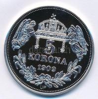 DN "Királyi koronák - II. András 5 korona 1909" Ag emlékérem tanúsítvánnyal (20g/0.999/38,...