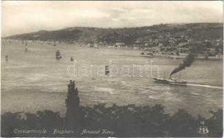 Constantinople, Istanbul; Bosphore, Arnout Keuy / Bosporus, Arnavutköy, port, ships (gluemark)