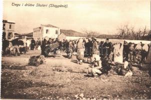 Shkoder, Shkodra, Scutari, Skutari (Shqypenie); Tregu i drueve / wood market with vendors