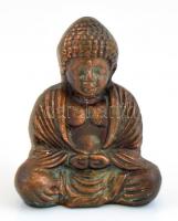 Réz Buddha figura, m: 9,5 cm
