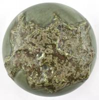 Iparművész, mázas kerámia bonbonier, Képcsarnokos címkével, hibátlan, d: 9,5 cm