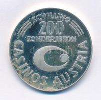 Ausztria 1983. 200Sch Ag kaszinózseton "25 éves az Osztrák Légitársaság" (34mm/0.835/17,96...