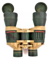 Orosz távcső, mini iránytűvel, terepszínű tokban, 19x16,5 cm