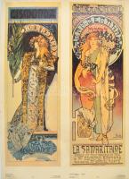 Alfons Mucha: Női alak, reprint nyomtatvány, 60×42 cm