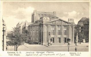 1931 Katowice, Kattowitz; Teatr Miejski / Stadt-Theater / theatre. Orig.-Aufn. vom Kunstverlag Max Steckel (EK)