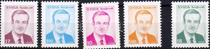 President Assad set + one stamp, Asszad elnök sor + 1 bélyeg, Präsident Assad Satz + Marke