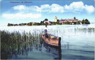 Frauenchiemsee, Fraueninsel im Chiemsee / rowing boat