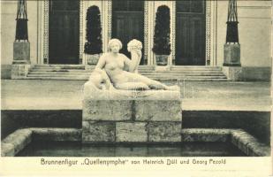 München, Munich; Bayrische Gewerbeschau 1912. Brunnenfigur Quellenymphe von Heinrich Düll und Georg Pezold