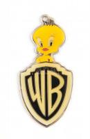 Csőrikés Warner Bros-logós fém kulcstartó függő, 5,5×2,5 cm