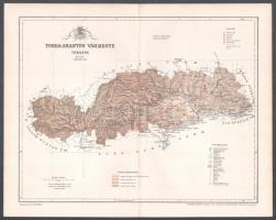 1897 Torda-Aranyos vármegye térképe. Tervezete: Gönczy Pál, Bp., Posner Károly Lajos és fia, Pallas Nagy Lexikona, 22x28 cm