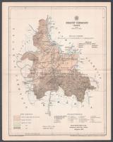 1893 Brassó vármegye térképe, rajzolta: Gönczy Pál, kiadja: Posner Károly Lajos, 30×24 cm