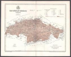 1895 Nagy-Küküllő vármegye térképe, tervezte: Gönczy Pál, kiadja: Posner Károly Lajos, 24×30 cm