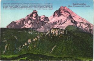 Berchtesgaden, König Watzmann mit Familie / mounatins, the legend of the mountain