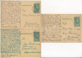 1940 May Elemér zsidó KMSZ (közérdekű munkaszolgálatos) és családja közötti levelezés a munkatáborból - 3 db levelezőlap / 3 WWII Letters between a Jewish labor serviceman and his family from the labor camp .Judaica