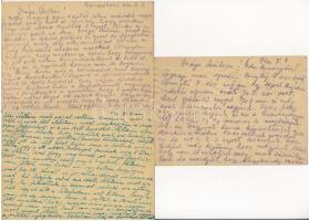 1940 May Elemér zsidó KMSZ (közérdekű munkaszolgálatos) és családja közötti levelezés a munkatáborbó...