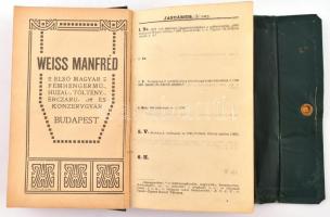 1908 Műszaki naptár. 12. évf. Szerk.: Doletsko Ferenc. Bp.,1908., "Pátria". Korabeli reklá...