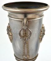 XIX. sz vége: Kaspó pár. Urnaváza  figurális díszítéssel. Fém, réz, kő talppal (apró lepattanásokkal...