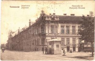 1907 Temesvár, Timisoara; Józsefváros, Hunyady út, villamos, Szuja Mátyás és Lenk üzlete / Iosefin, ...
