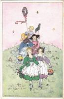 1919 Hölgyek művészi képeslap. Rotophot Nr. 1727/1. s: Mela Koehler, 1919 Lady art postcard. Rotophot Nr. 1727/1. s: Mela Koehler