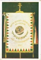 1931 Az egységes Magyarországért! Magyar Nemzeti Szövetség Női Osztálya, Nők Világszövetsége, Pro Hungaria / Hungarian National Federation of Women, flag, patriotic irredenta propaganda (EK)