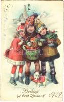 1929 Boldog Újévet Kívánok! / New Year greeting card (EK)